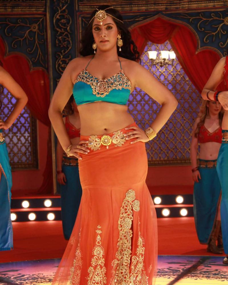 glittering-look-of-varalaxmi-sarathkumar-from-madhagajaraja